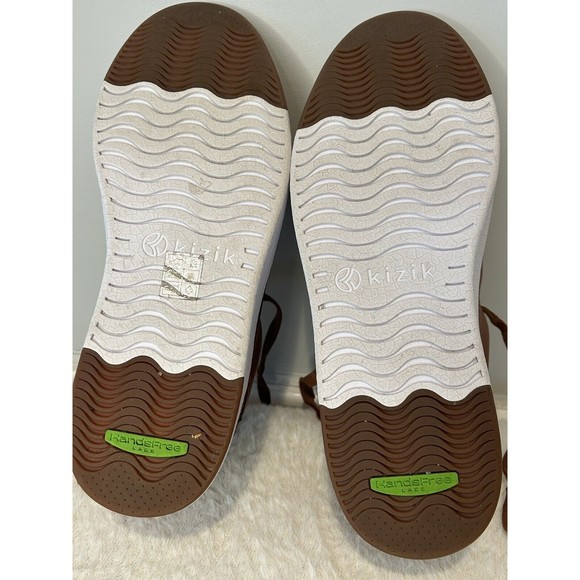 Kizik Vegas Men's Sz 10/Women 11.5-Hands Free Brown Leather Casual Slip On - Picture 12 of 13